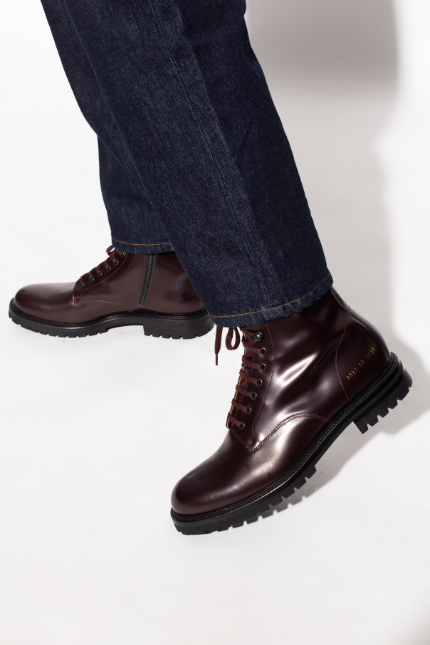 Common projects zipper outlet combat boot